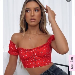 NWT White Fox Boutique crop top